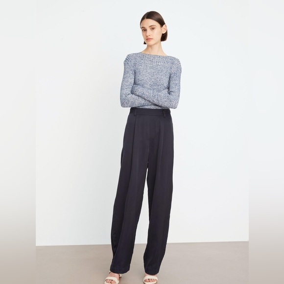 VINCE Silk-Blend High-Waist Pull-On Pants - Picture 10 of 14